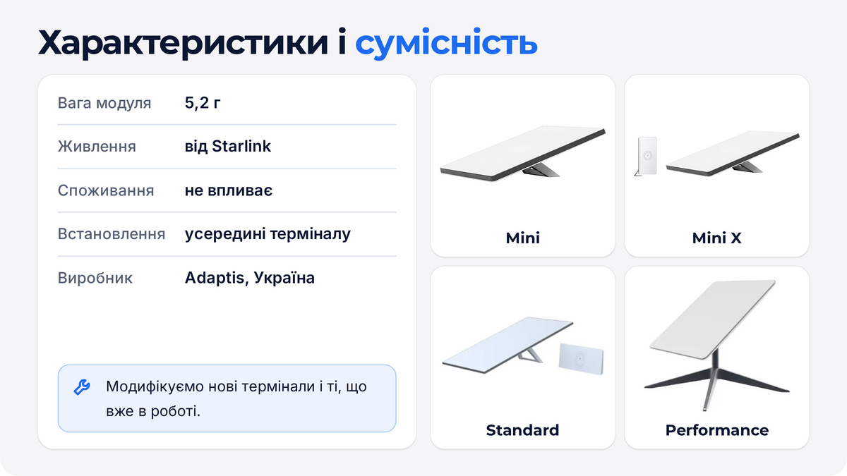 Starlink з модифікацією Adaptis Amulet