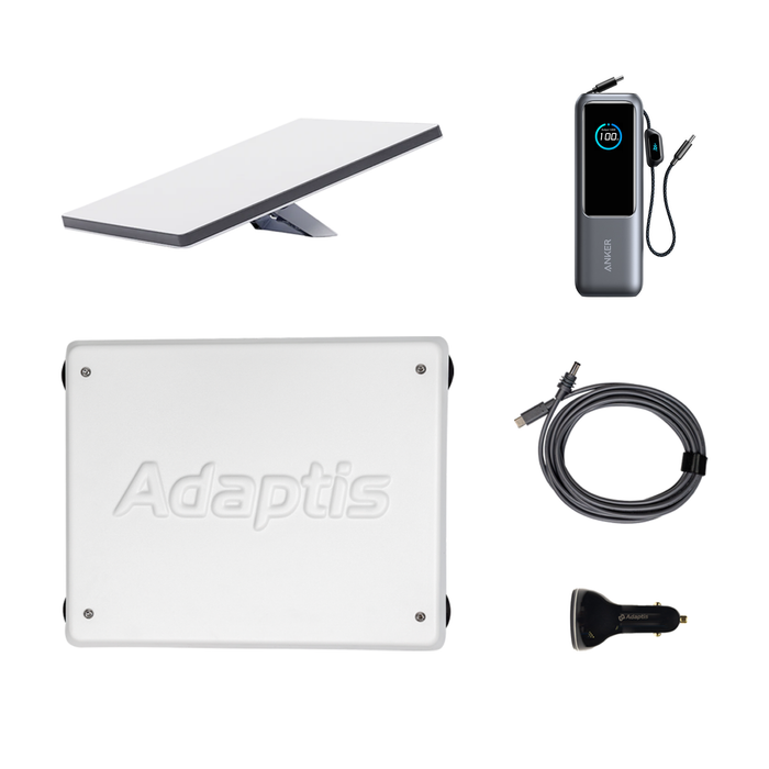 Car kit: Starlink Mini + Adaptis Mini + Anker 25000mAh 165W + AZP + DC-TypeC